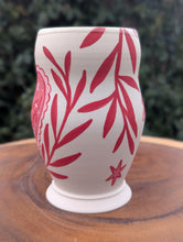 Load image into Gallery viewer, #04 - Monochrome Red Goose with Bleeding Hearts Cup