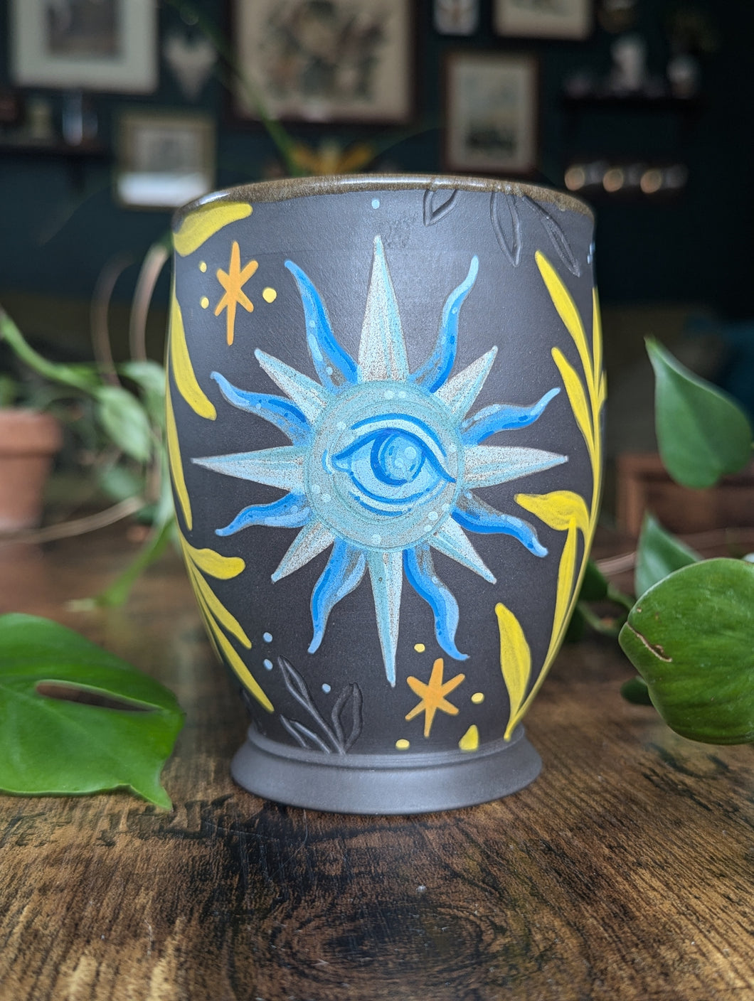 #16 - Matte Celestial Match Cup with Moons & Sun