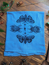 Load image into Gallery viewer, #35 - Blue Moths &amp; Beetles Tea Towel