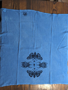 #35 - Blue Moths & Beetles Tea Towel