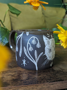 #13 - Cat & Snowdrops Mug