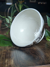 Load image into Gallery viewer, #S03 - Black &amp; White Eye Moth Brush Strokes Small Bowl (Seconds Sale!)