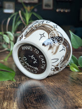 Load image into Gallery viewer, #S03 - Black &amp; White Eye Moth Brush Strokes Small Bowl (Seconds Sale!)