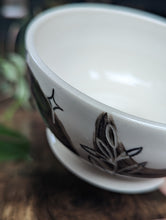 Load image into Gallery viewer, #S03 - Black &amp; White Eye Moth Brush Strokes Small Bowl (Seconds Sale!)