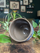 Load image into Gallery viewer, #S06 - Matte Dragonfly on Dark Clay Cup (Seconds Sale!)