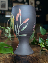 Load image into Gallery viewer, #S07 - Matte Frog &amp; Cattails Goblet (Seconds Sale!)
