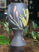 Load image into Gallery viewer, #S07 - Matte Frog &amp; Cattails Goblet (Seconds Sale!)